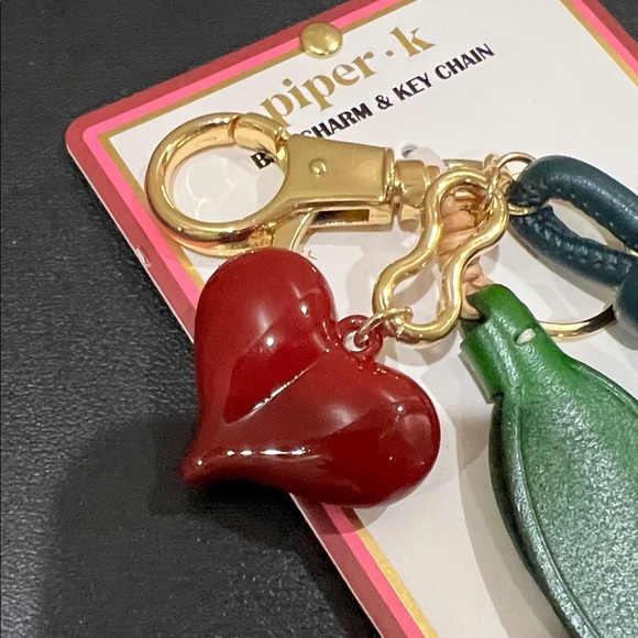 Piper K | Whimsical Heart & Rose Bag Charm - Picture 6 of 10